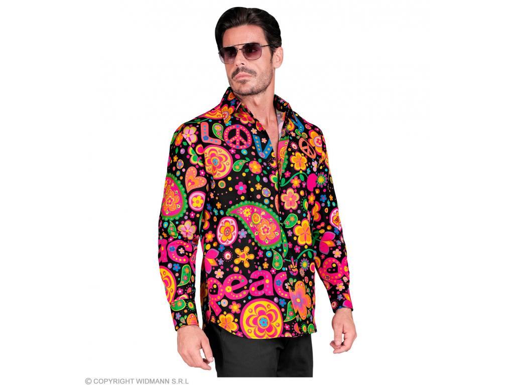 Party ing neon Hippie mintás férfi jelmez