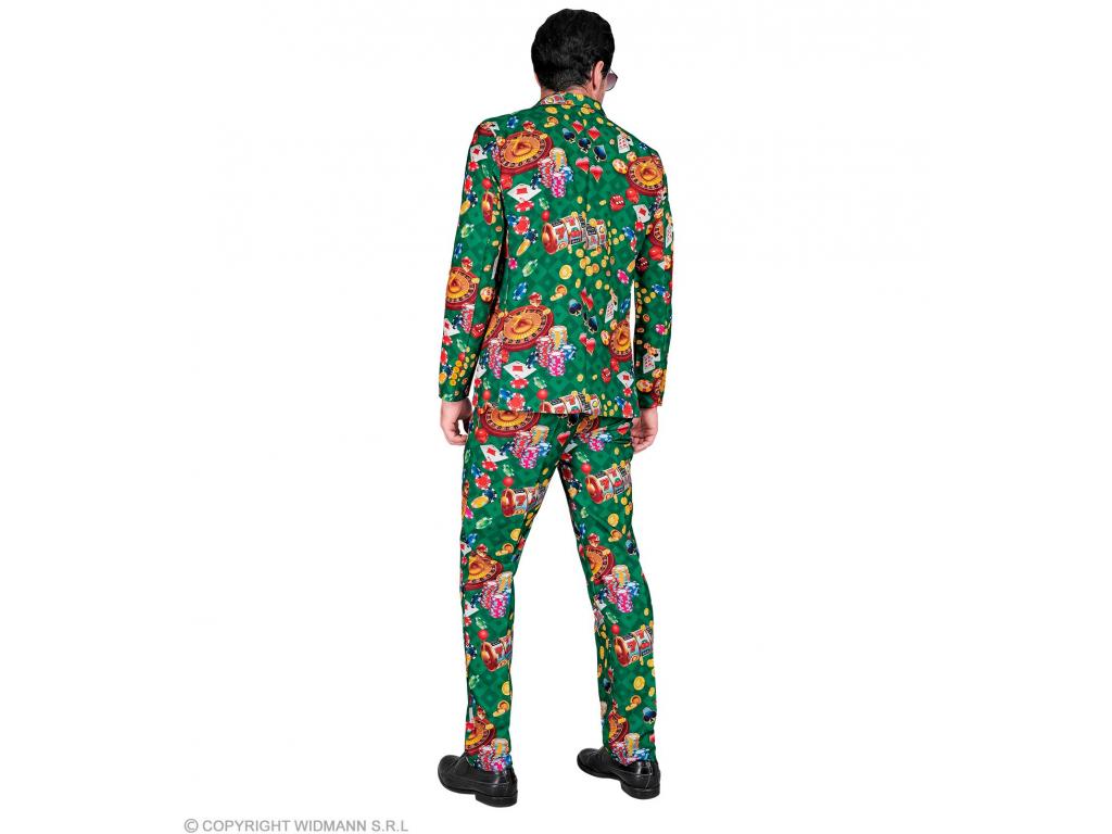 Party öltöny zöld mintás színben férfi jelmez