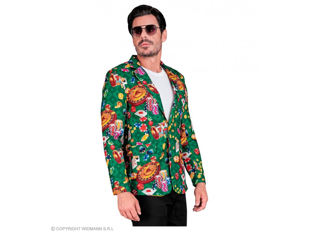 Party zakó casino mintás férfi jelmez