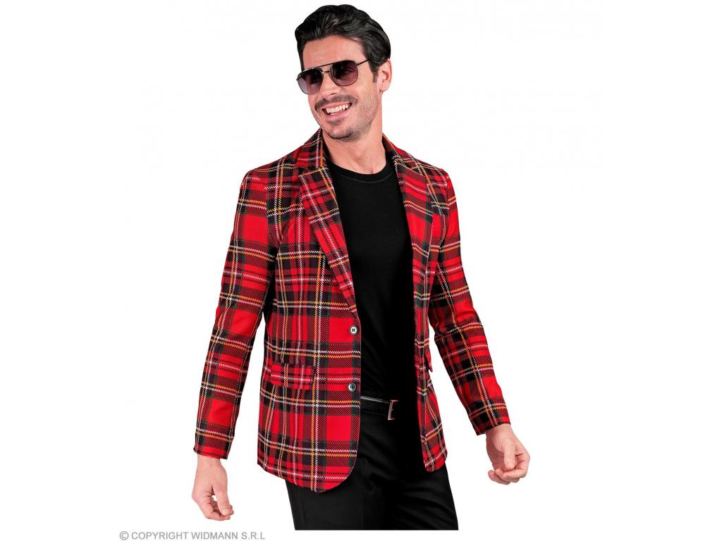 Party zakó tartan mintás férfi jelmez