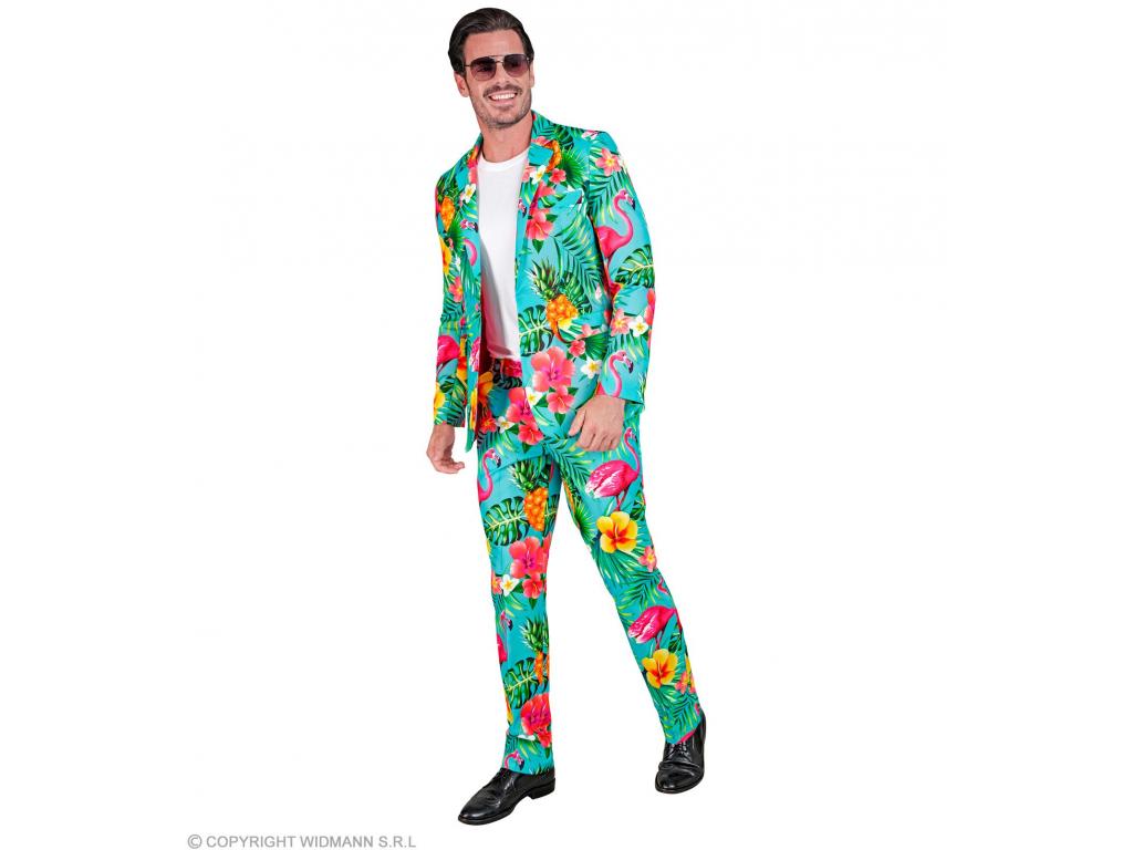 Party öltöny Flamingo mintás férfi jelmez