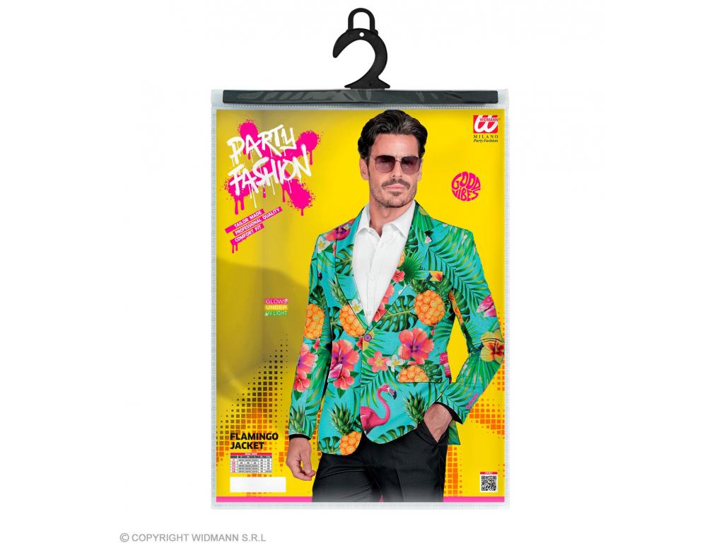 Party zakó neon flamingo mintás férfi jelmez