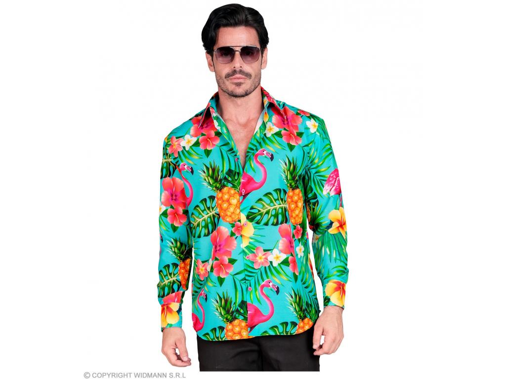 Party ing flamingó mintás férfi jelmez