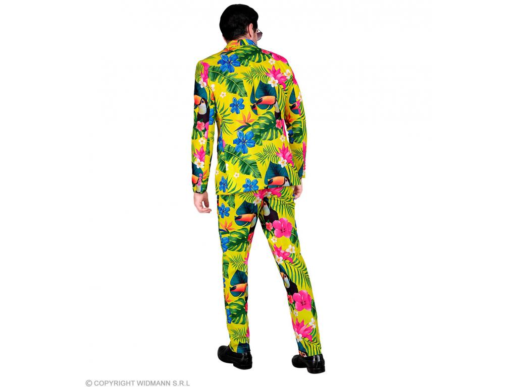 Party öltöny trópusi mintás férfi jelmez