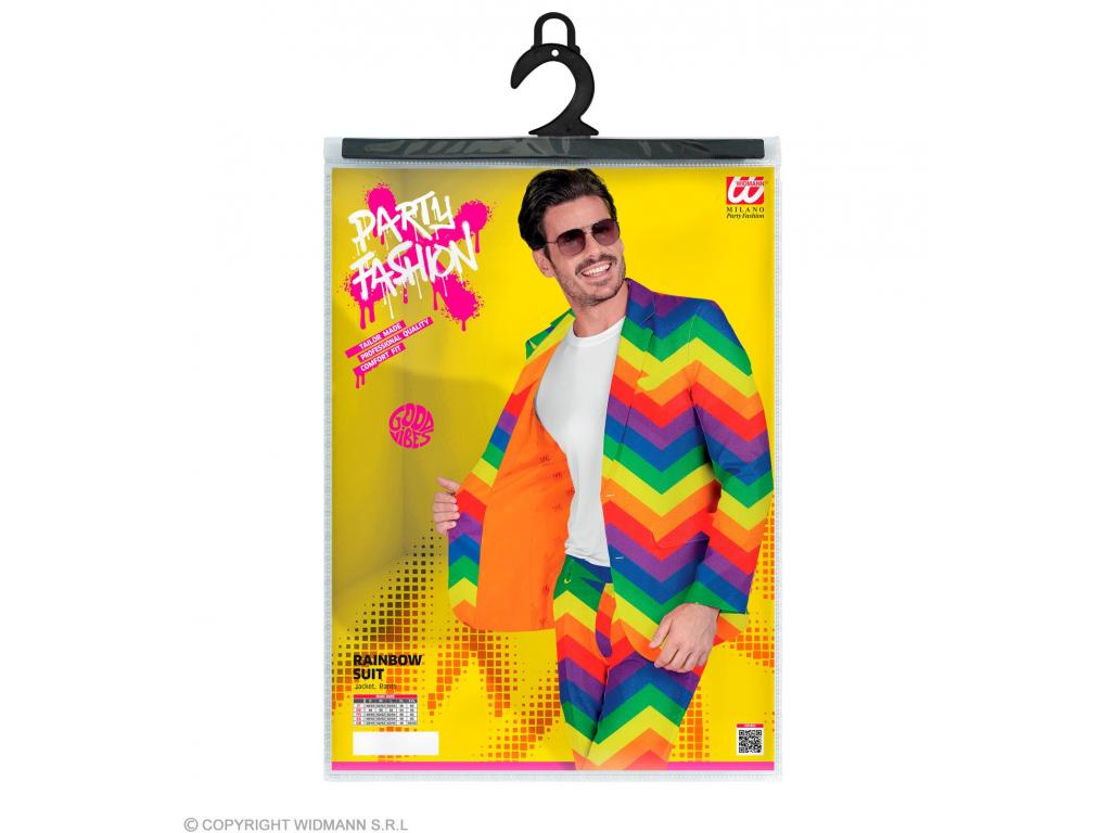 Party öltöny szivárvány színben férfi jelmez