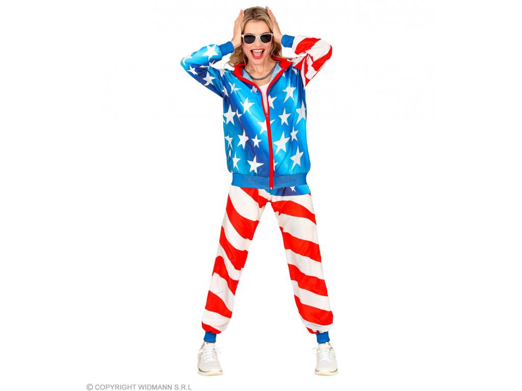 USA mintás tréningruha unisex felnőtt jelmez