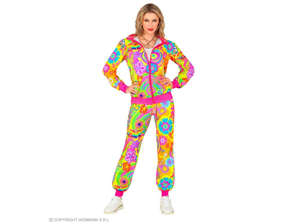 Neon Hippie Love party tréningruha unisex felnőtt jelmez