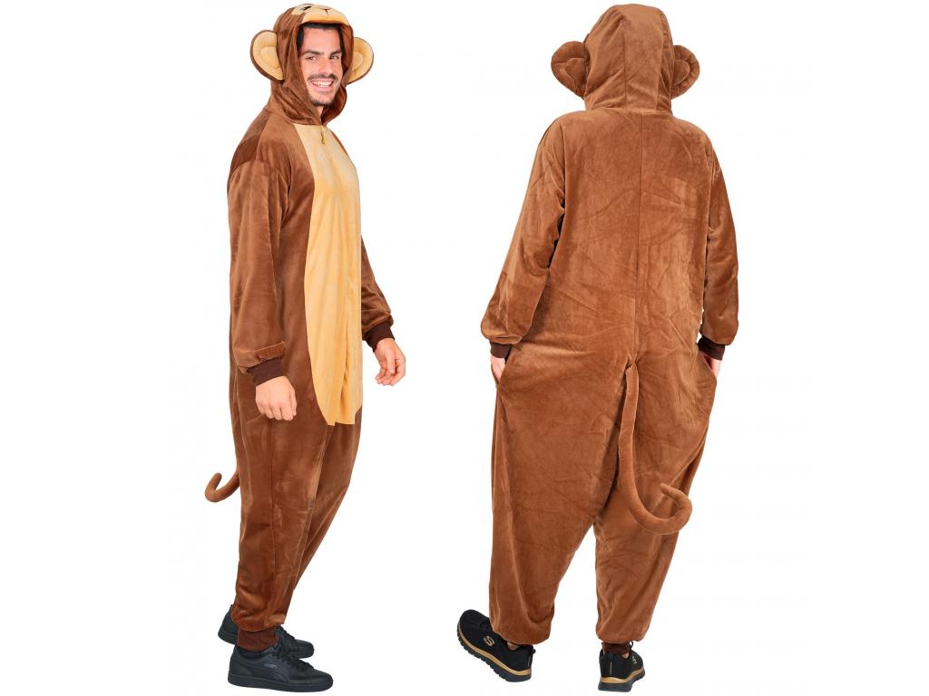 Majom puha plüss egyberészes unisex felnőtt jelmez