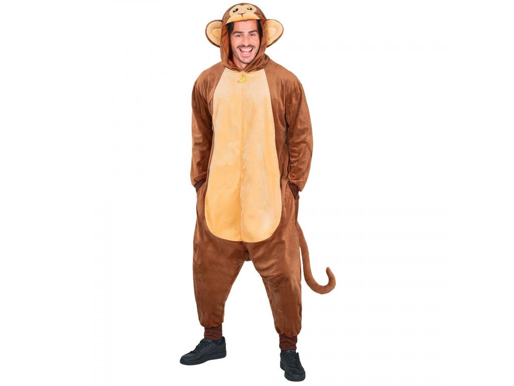 Majom puha plüss egyberészes unisex felnőtt jelmez
