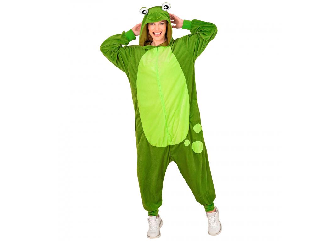 Béka puha plüss egyberészes unisex felnőtt jelmez