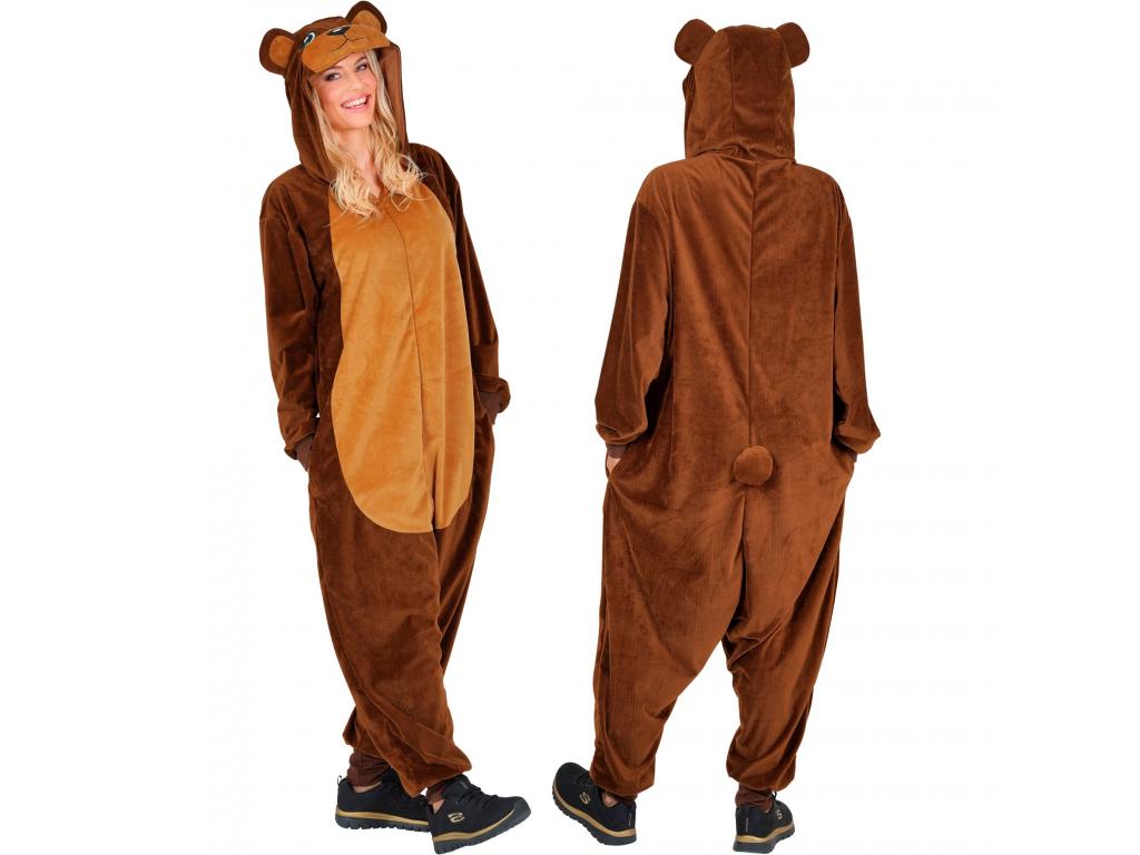 Maci puha plüss egyberészes unisex felnőtt jelmez