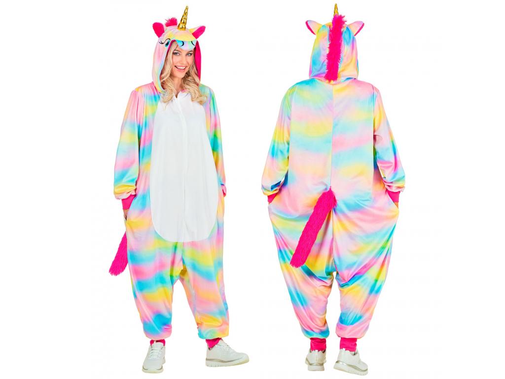 Egyszarvú puha plüss egyberészes unisex felnőtt jelmez