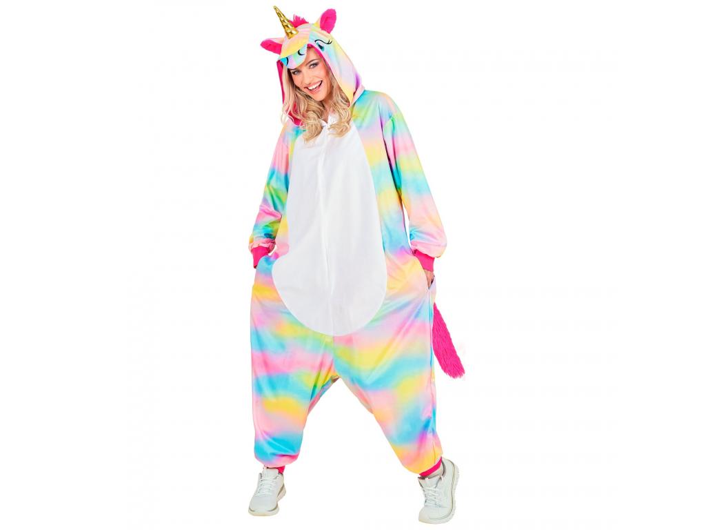 Egyszarvú puha plüss egyberészes unisex felnőtt jelmez