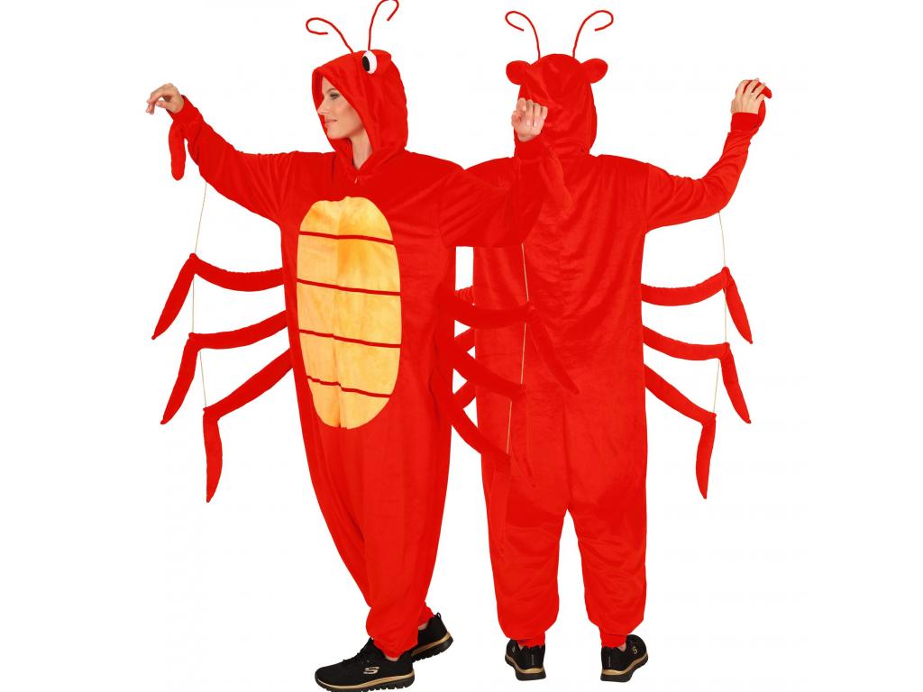 Homár puha plüss egyberészes unisex felnőtt jelmez