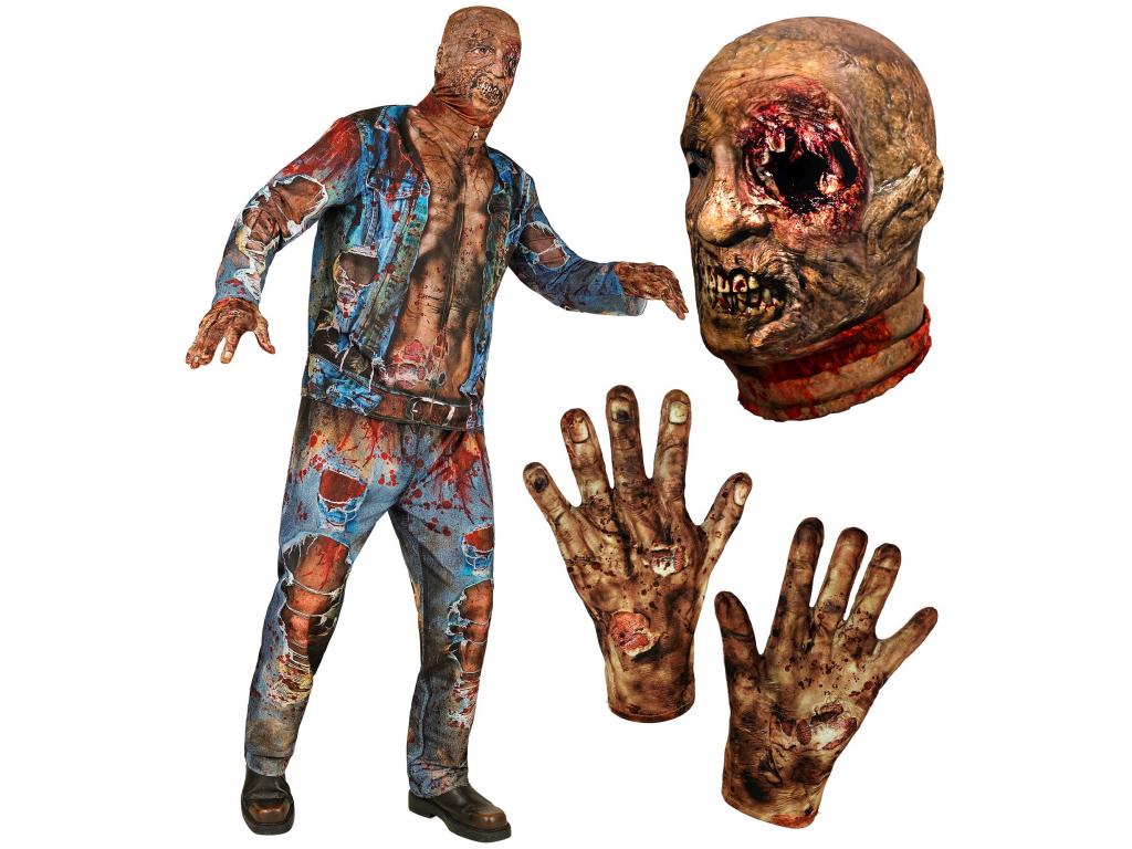 Zombie kék férfi jelmez