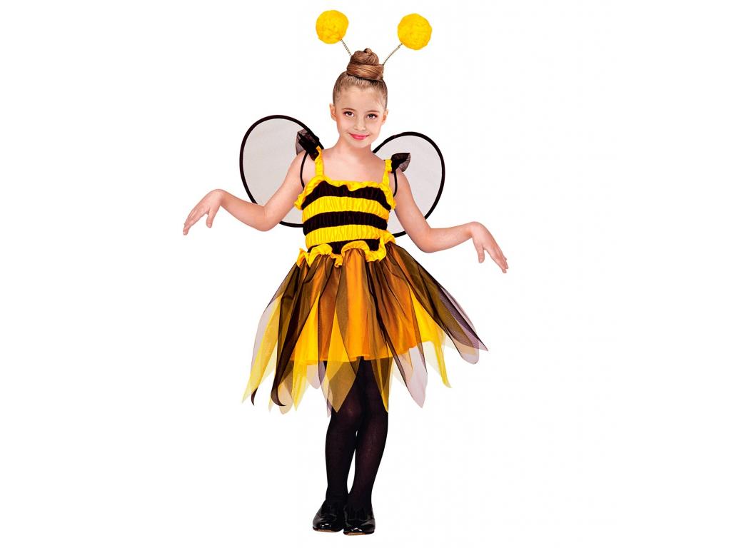 Méhecske ruha szárnyakkal és fejdísszel lány jelmez