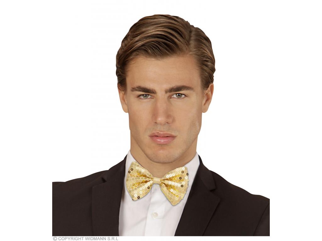 Flitteres csokornyakkendő, arany