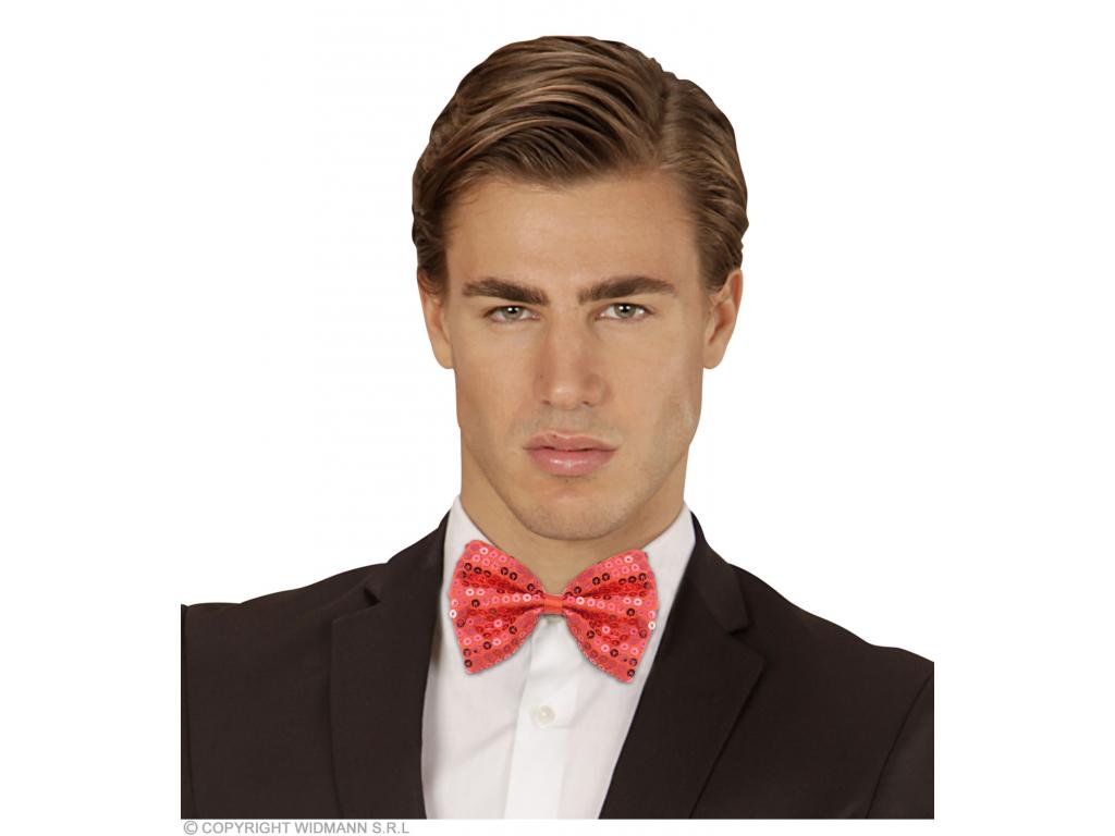 Flitteres csokornyakkendő, piros