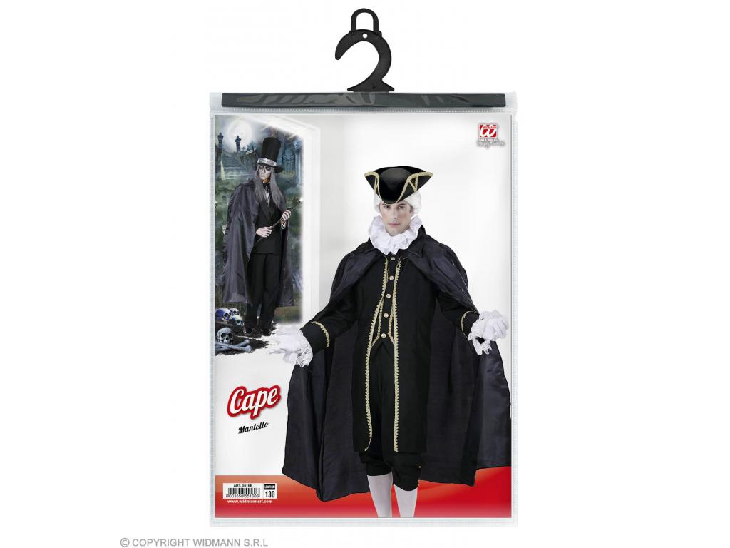 Fekete köpeny 130 cm-es férfi jelmez