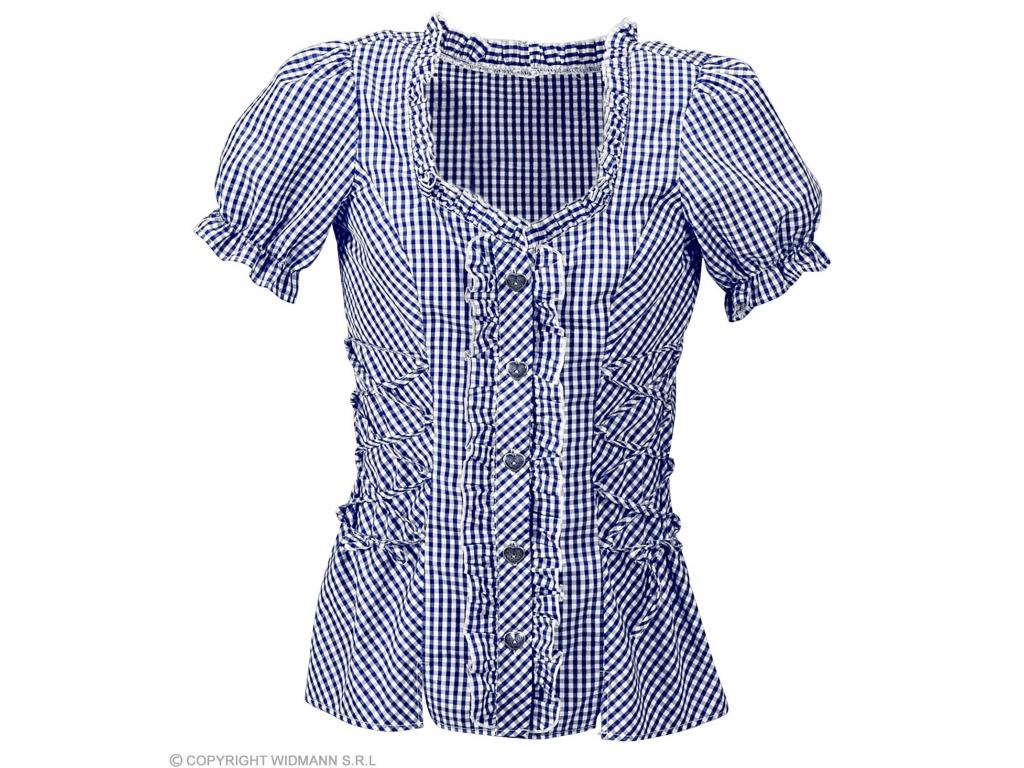 Kockás kék blúz női jelmez