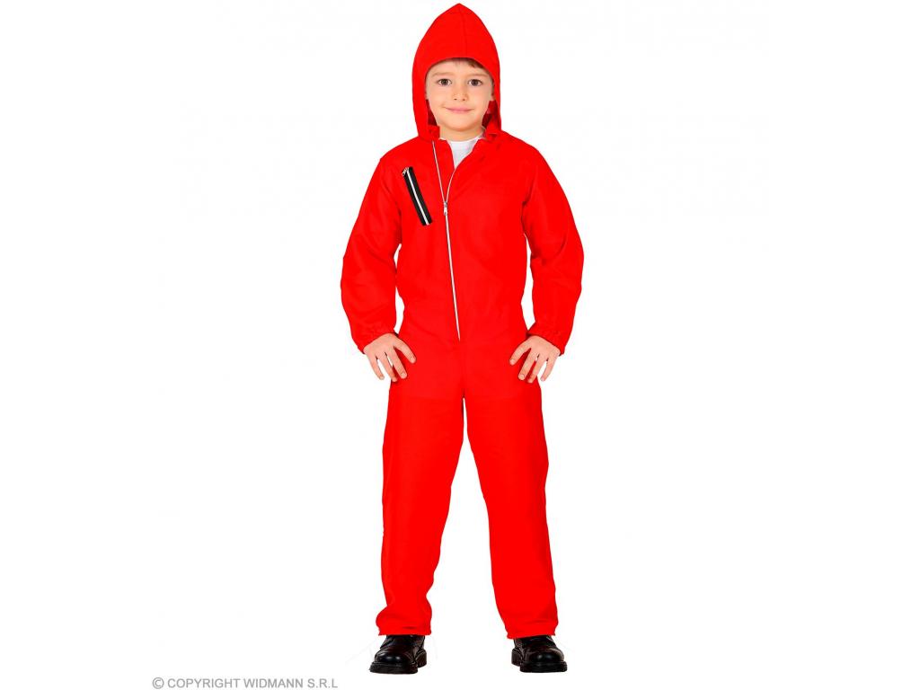 Piros kapucnis overál unisex gyermek jelmez