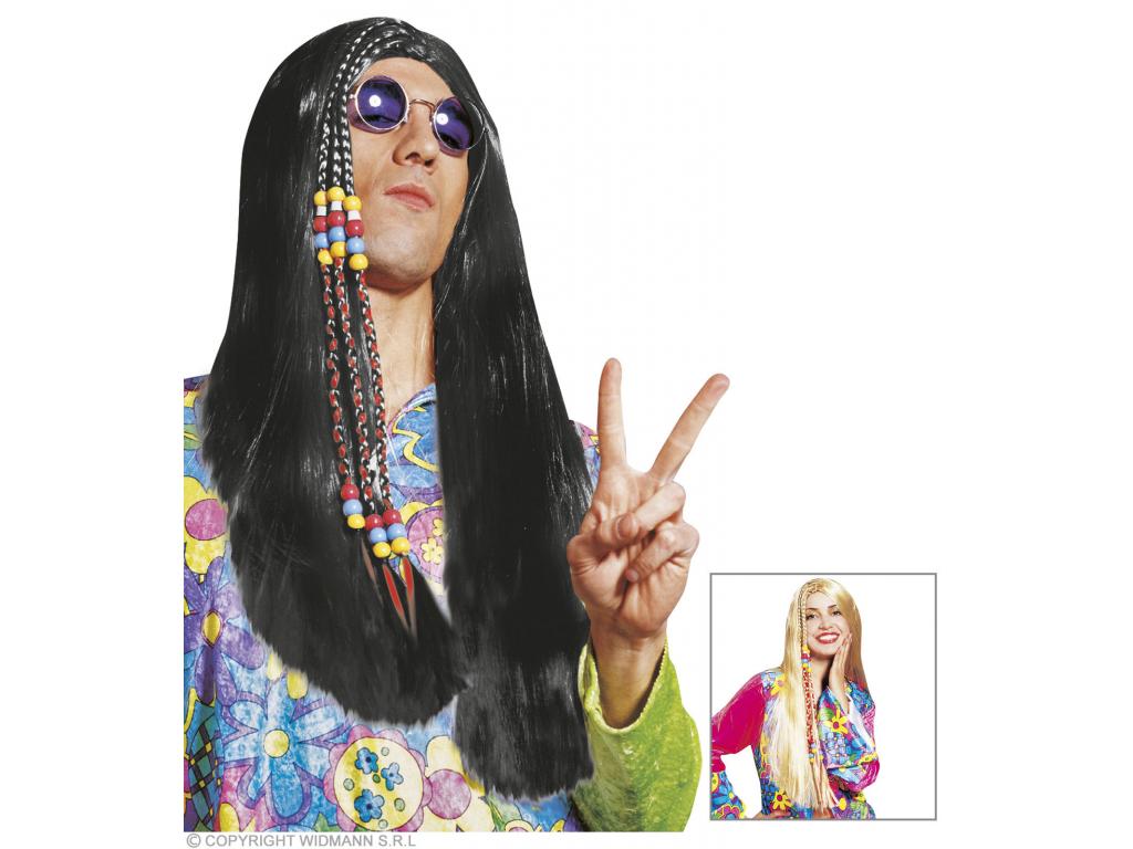 Hippie paróka, szőke/fekete Hippie paróka, szőke/fekete