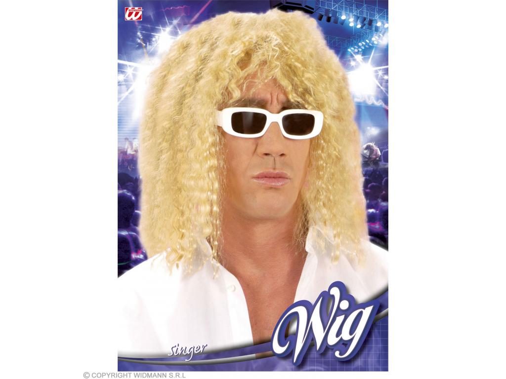 Rocksztár paróka, göndör, szőke