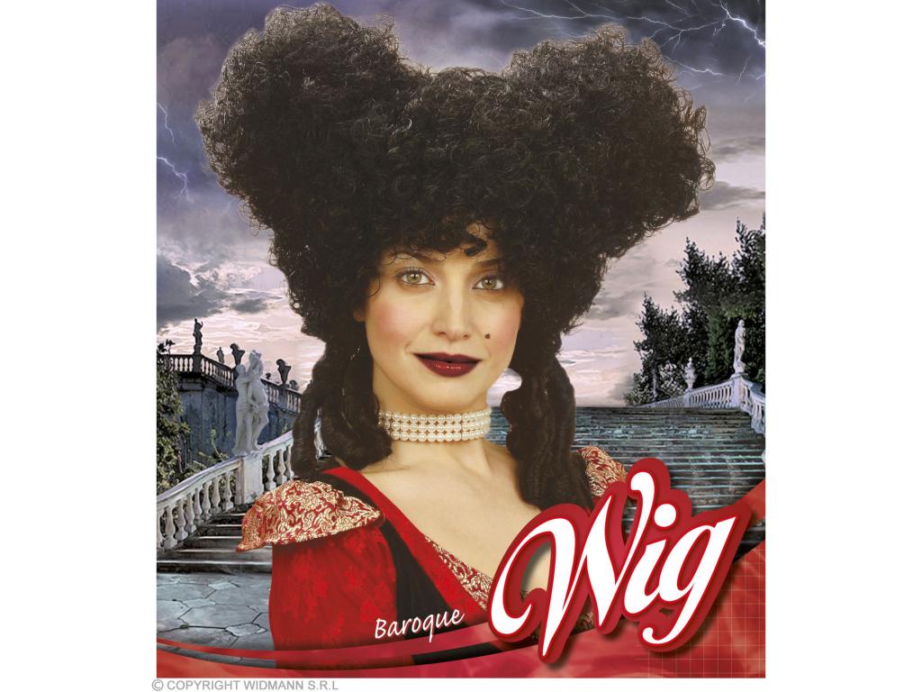 Madame barokk női paróka, fekete
