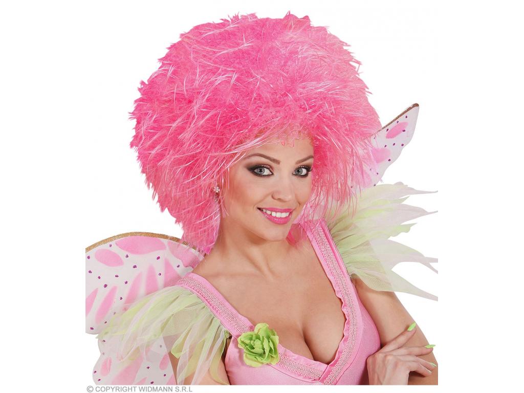 Tündér / Bohóc paróka, neon rózsaszín