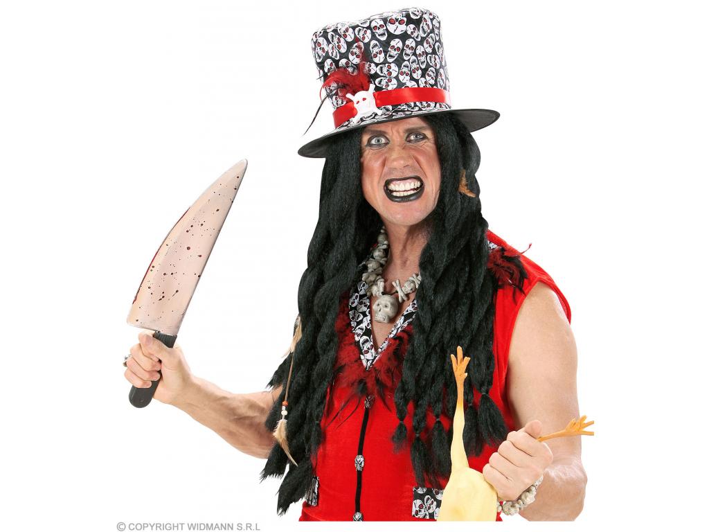Voodoo paróka, hosszú, fekete