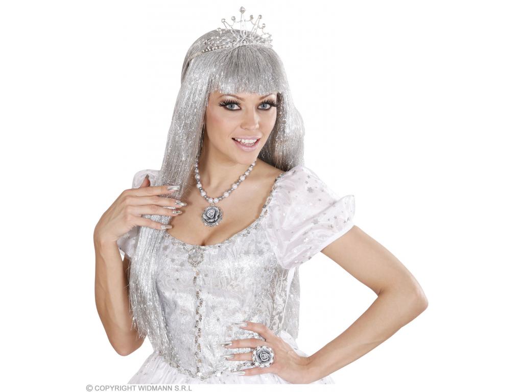 Barokk gyöngy nyaklánc, rózsa medállal