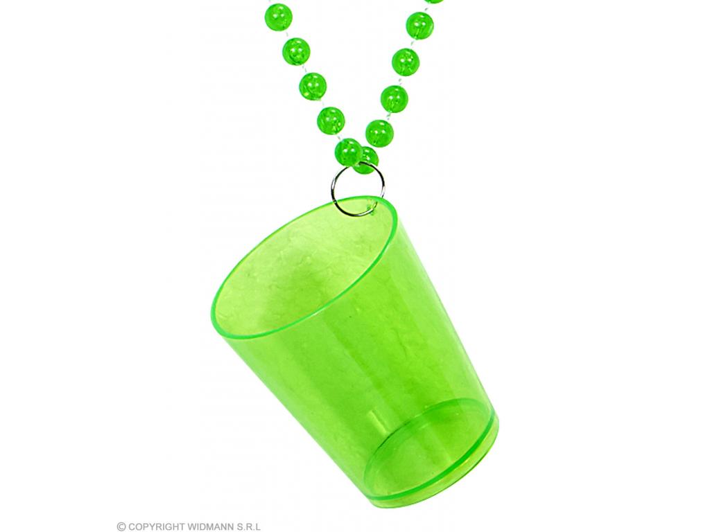 Neon zöld nyaklánc feles pohárral Neon zöld nyaklánc feles pohárral