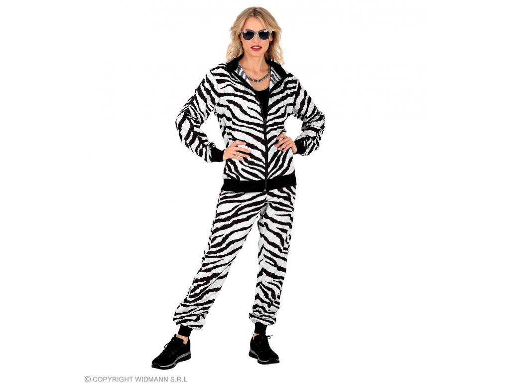Zebramintás tréningruha unisex felnőtt jelmez