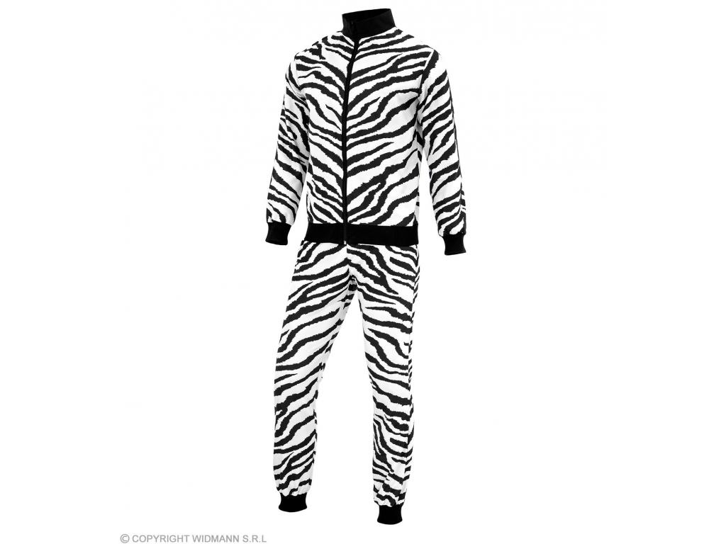 Zebramintás tréningruha unisex felnőtt jelmez