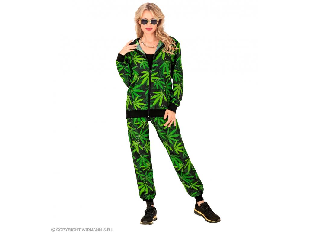Marihuána mintás tréningruha unisex felnőtt jelmez