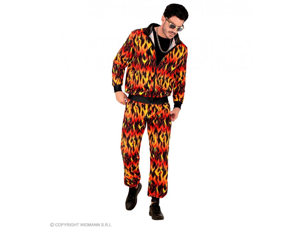 Neon láng mintás tréningruha unisex felnőtt jelmez