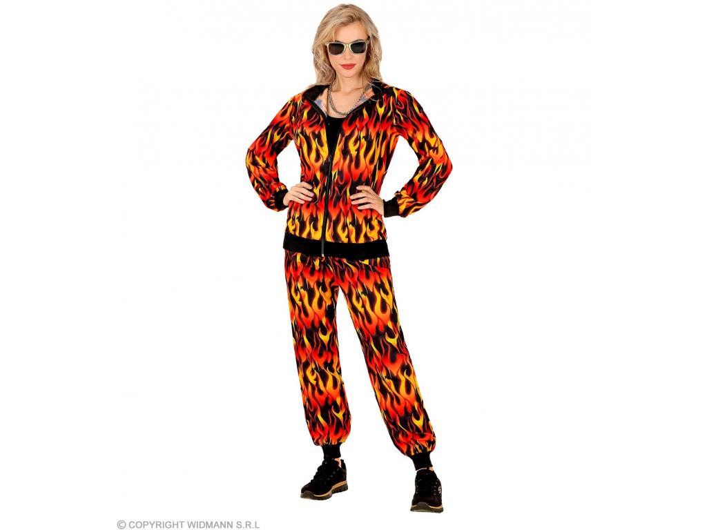 Neon láng mintás tréningruha unisex felnőtt jelmez