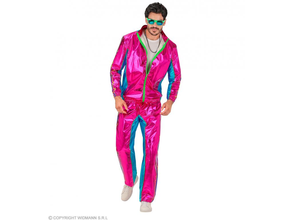 Pink fémes színű csillogó tréningruha unisex felnőtt jelmez