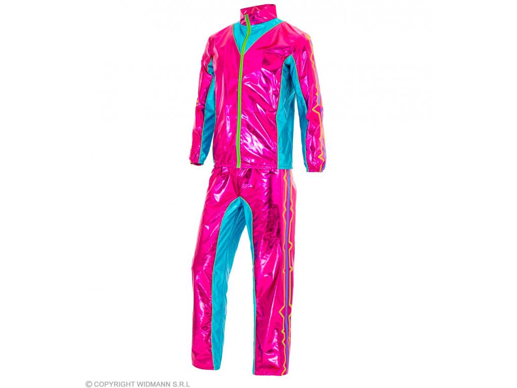 Pink fémes színű csillogó tréningruha unisex felnőtt jelmez