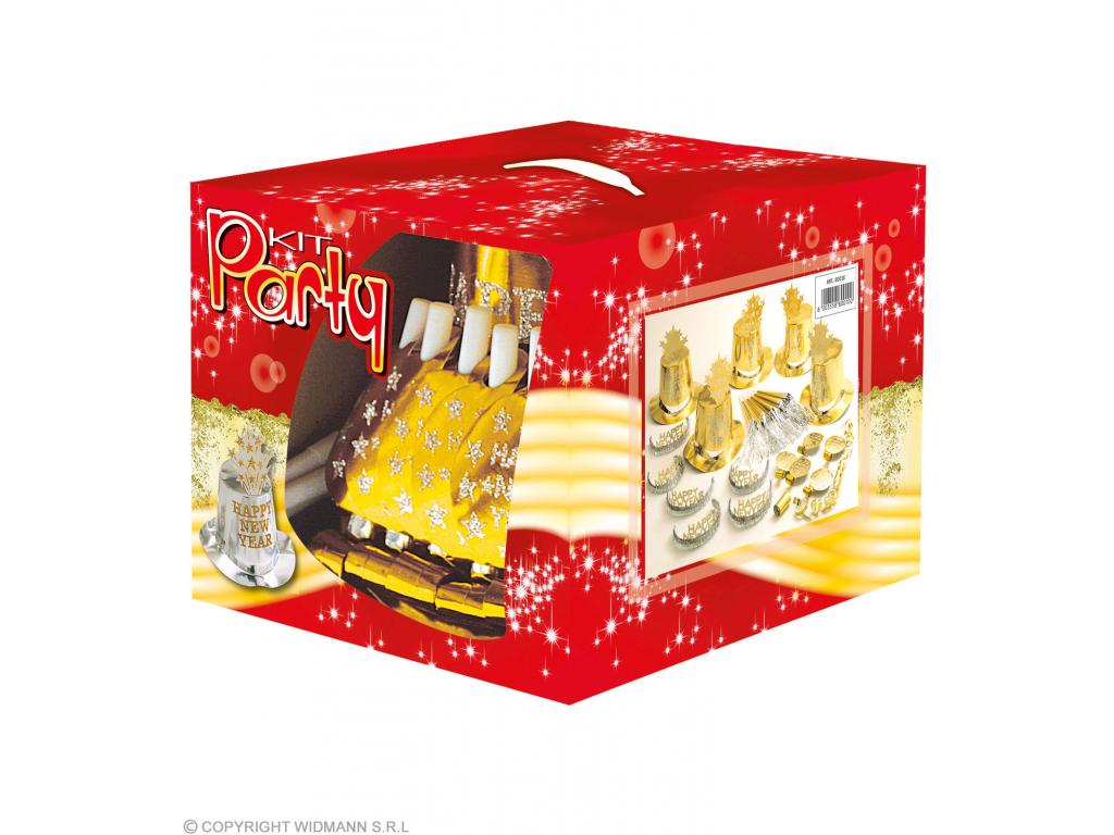 Party szett arany színű 10 fő részére Happy New Year ! feliratta