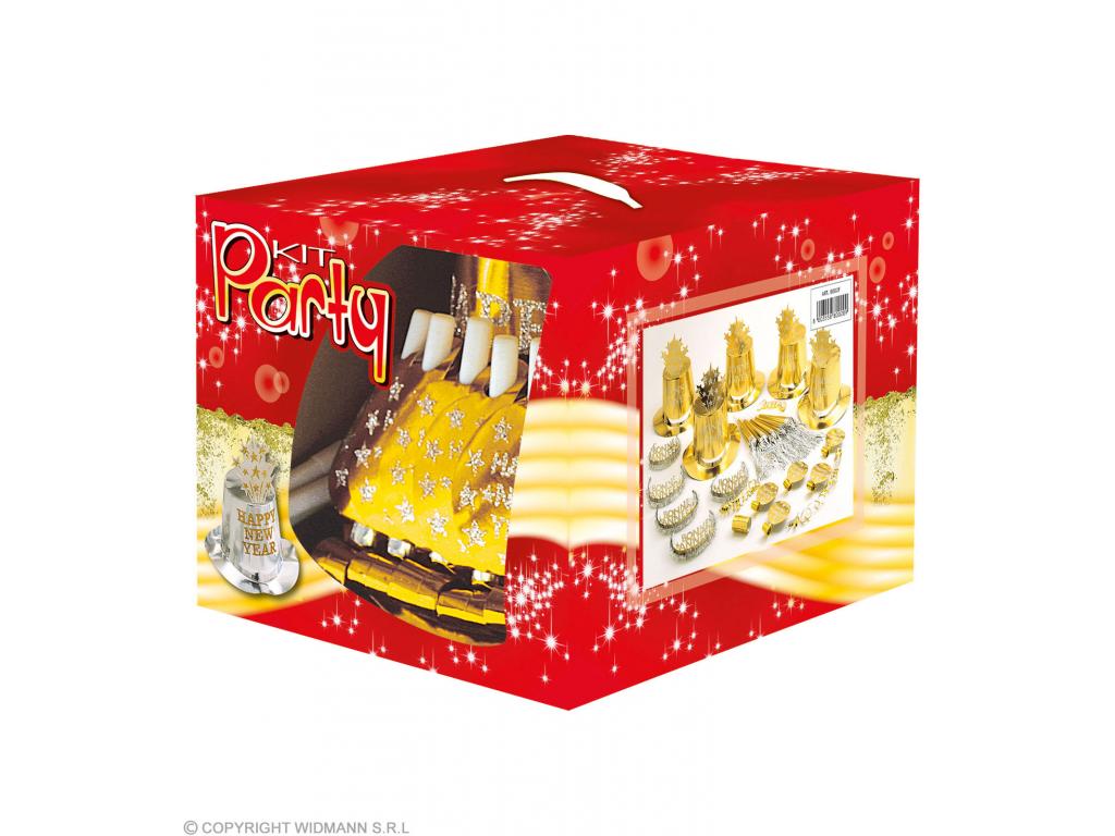 Party szett arany színű 10 fő részére Bonne Année ! felirattal