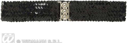 Fekete csillogó öv és nadrágtartó női jelmez