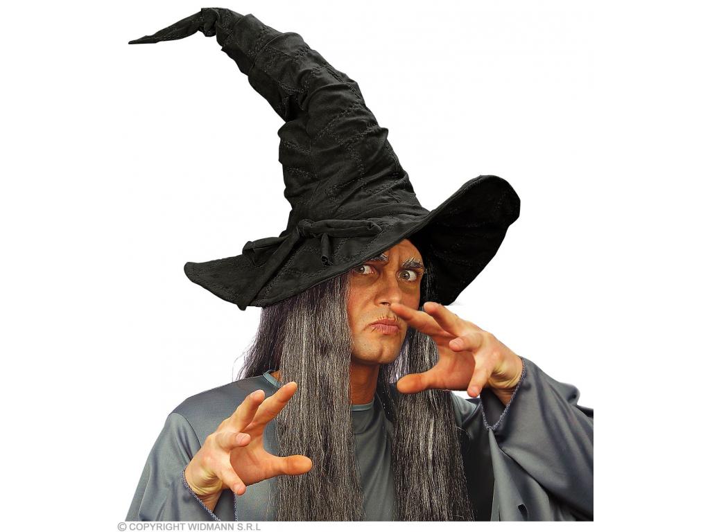 Bőrhatású boszorkány kalap - fekete