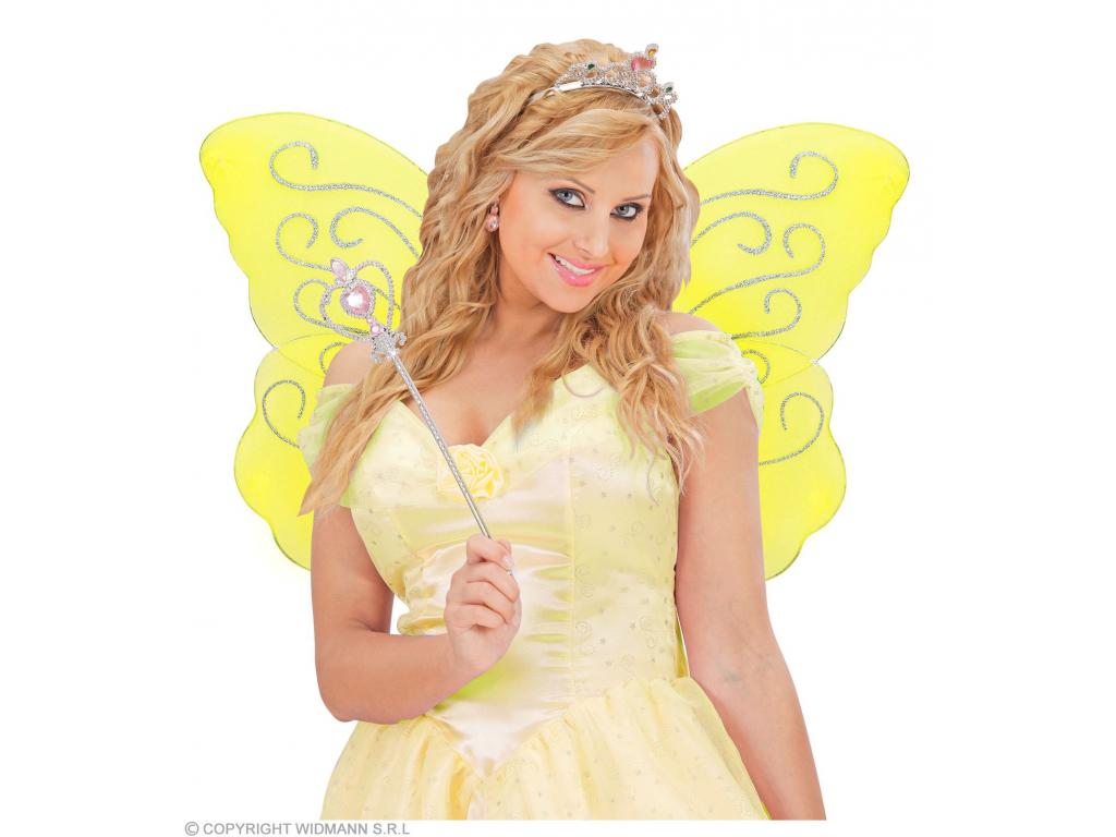 Csillogós tündérszárny sárga színben