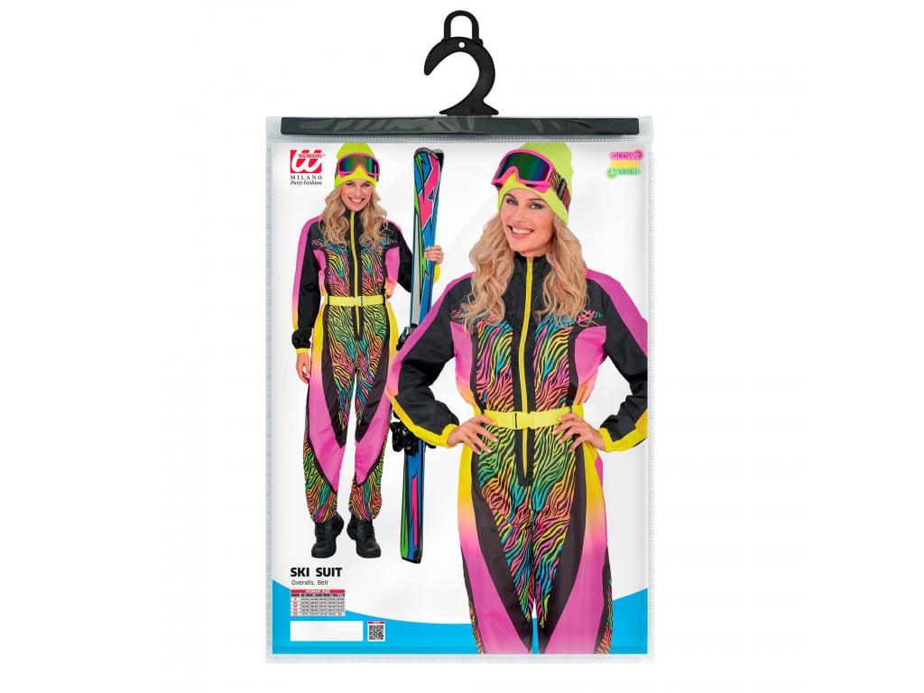 Síruha kezeslábas zebra mintás neon szivárvány színben női jelme