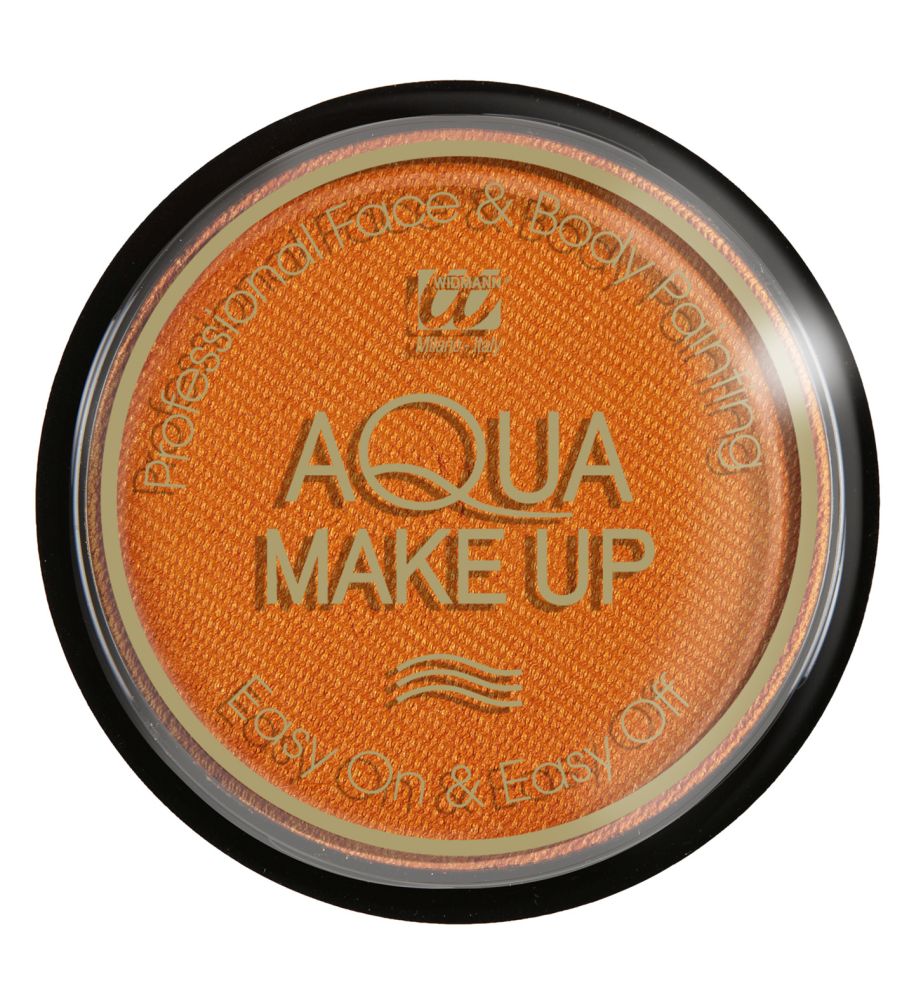 Aqua make up arc-és testfesték, metálos hatású, narancsszínű, 15