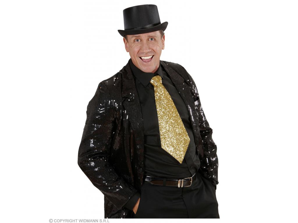 Nyakkendő arany színű gumis nyakkal