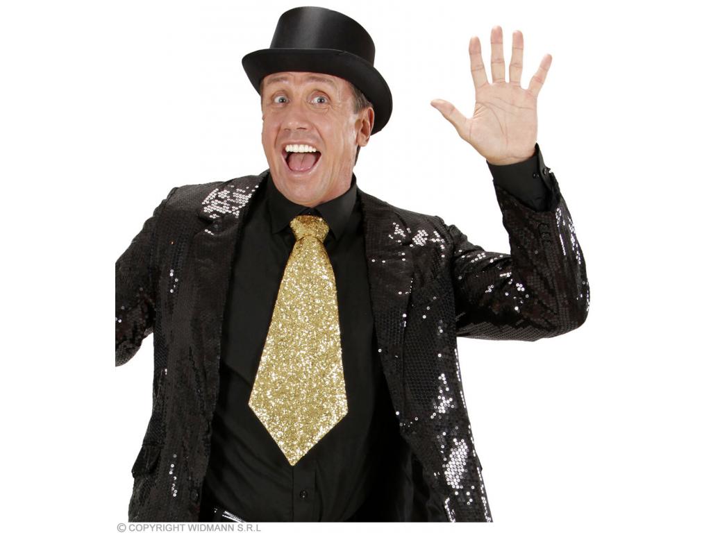 Nyakkendő arany színű gumis nyakkal