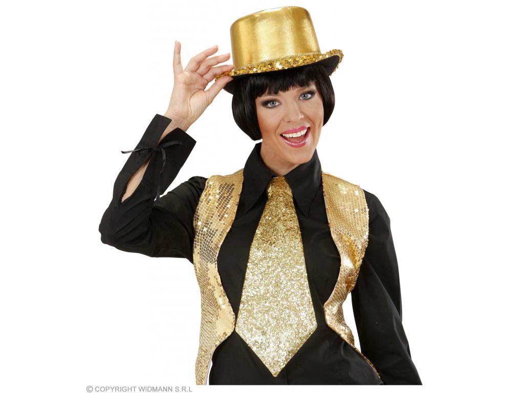 Nyakkendő arany színű gumis nyakkal