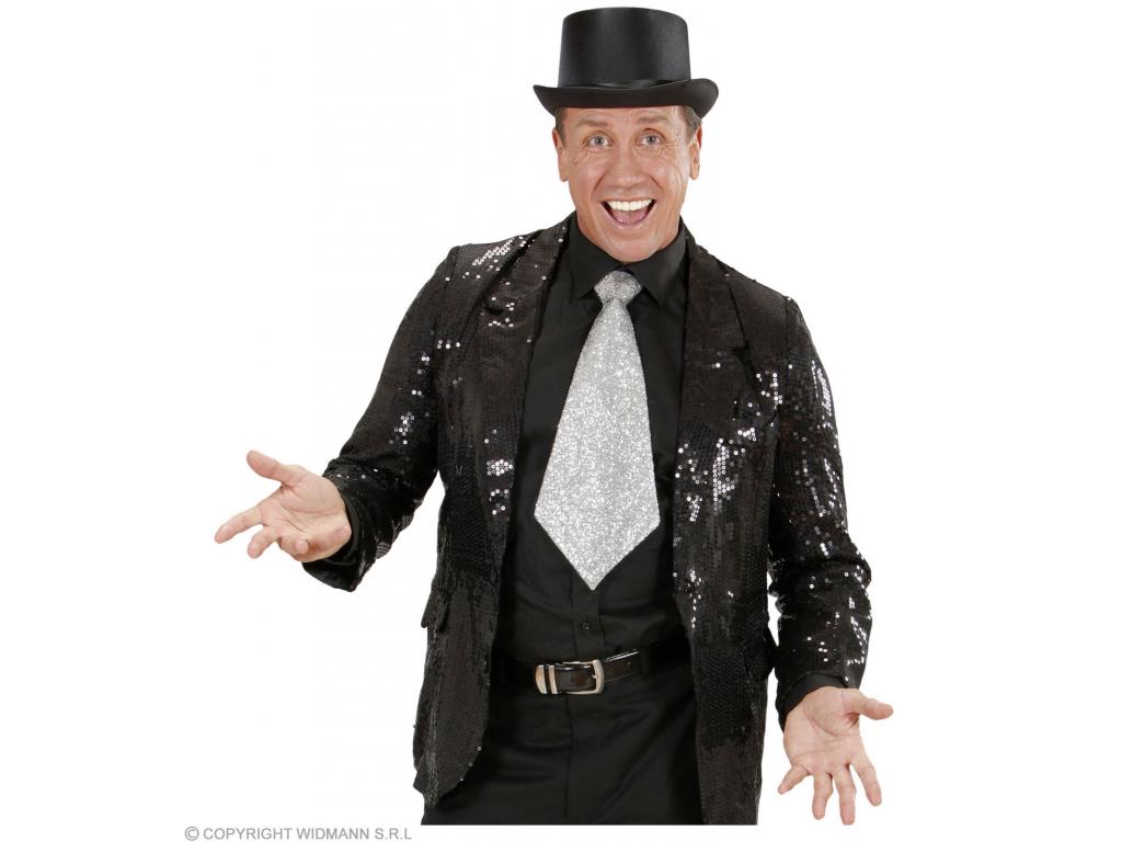 Nyakkendő ezüst színű gumis nyakkal